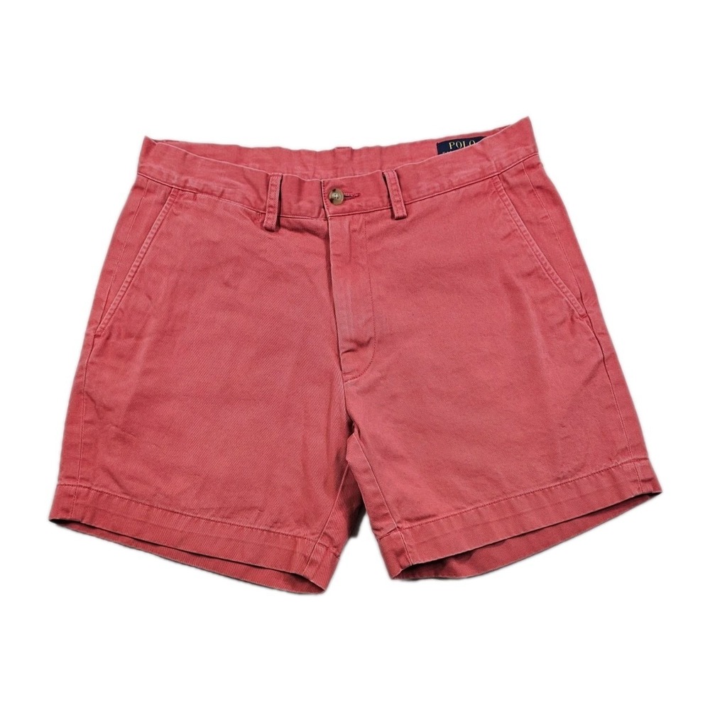 Polo Ralph Lauren Classic Fit Men's 31 x 6" Pink Coral Flat Front Chino Shorts